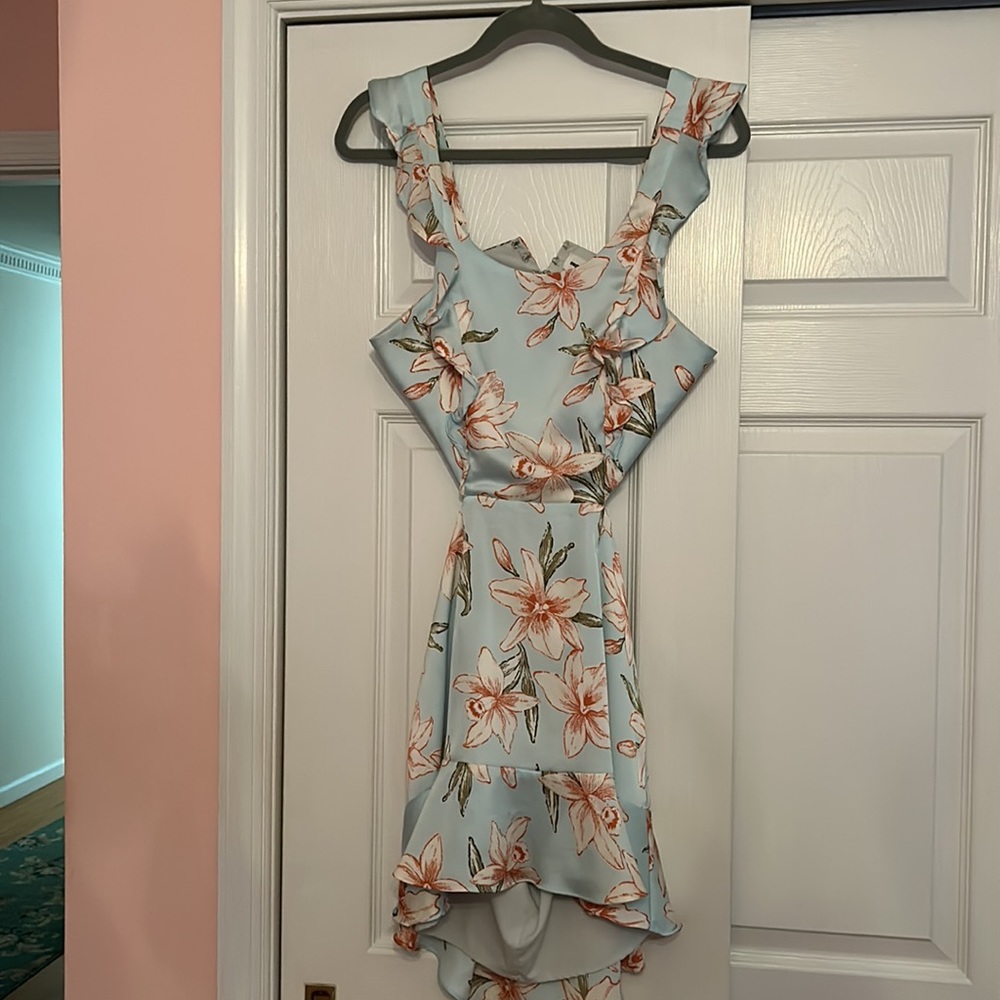 Superdown Mini Dress Light Blue Multi - image 6